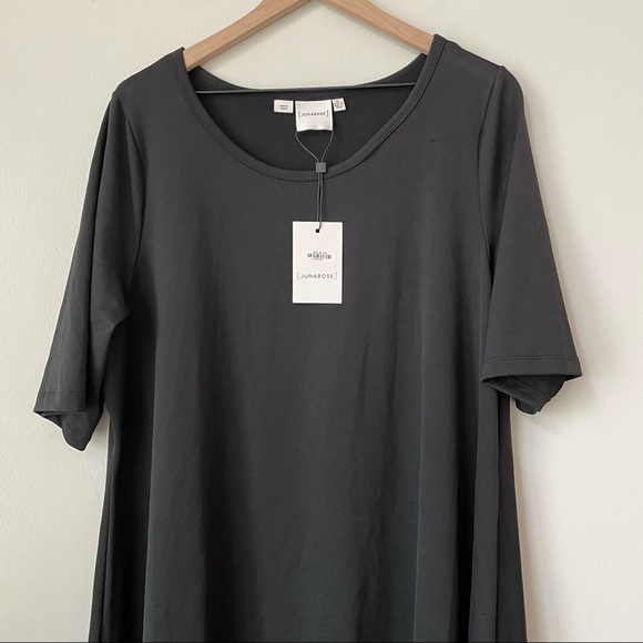 Junarose Plus Size Asymmetric Ruffle Hem Swing Dress - Picture 5 of 10